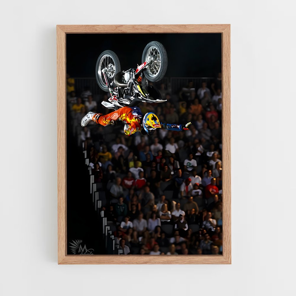 Poster Red bull motard – affiche Motocross freestyle (vue 4)
